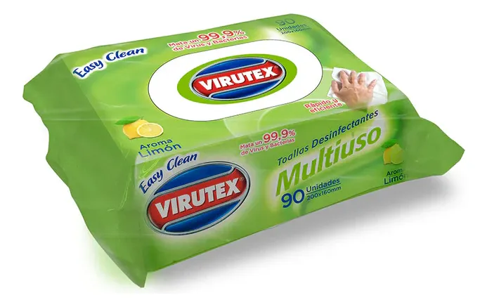 Toalla Desinfectante Virutex x 90 Limon FlowPack