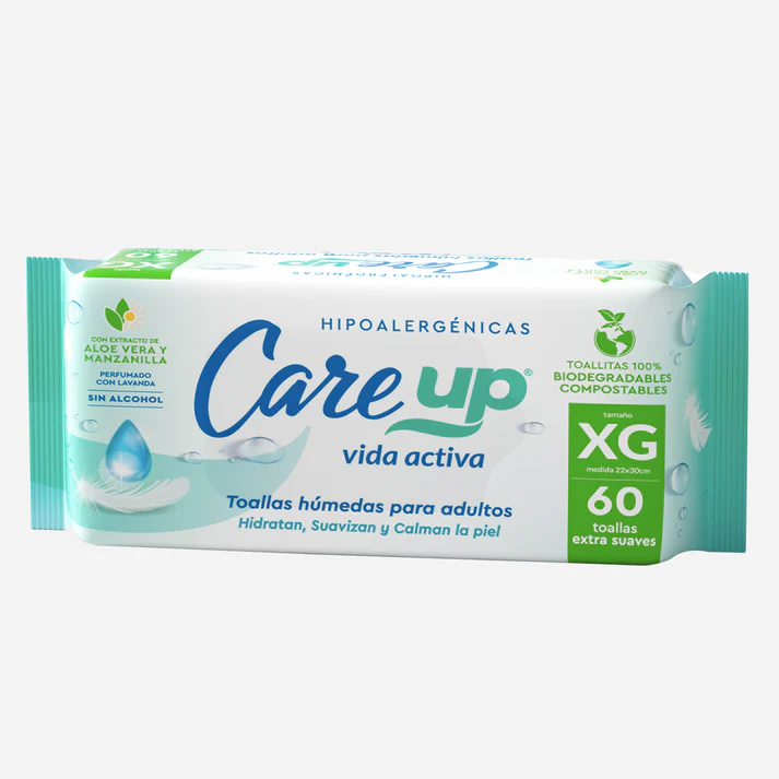 Toalla Humeda Adulto Care UP 60 x 12 Unds