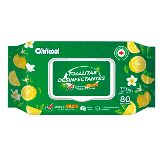 Toalla Humeda Desinfectante Chikool 80 Unds x 18