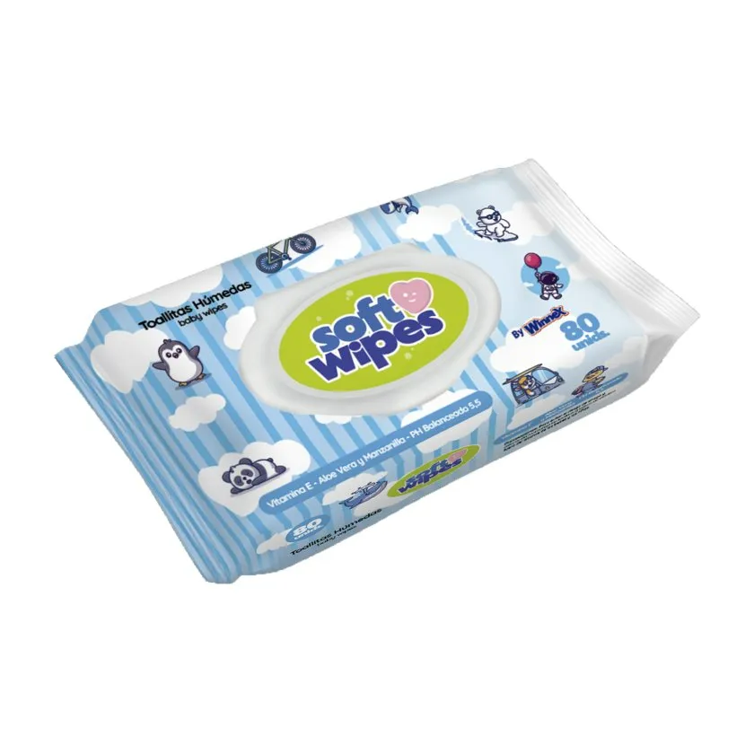 Toalla Humeda Winnex Azul 80 x 12 Unds