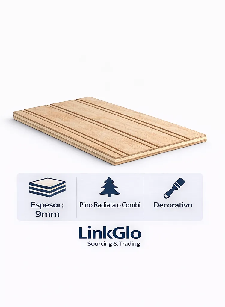 Terciado Ranurado Colonial BC 9mm x1,22x2,44 (CMPC)