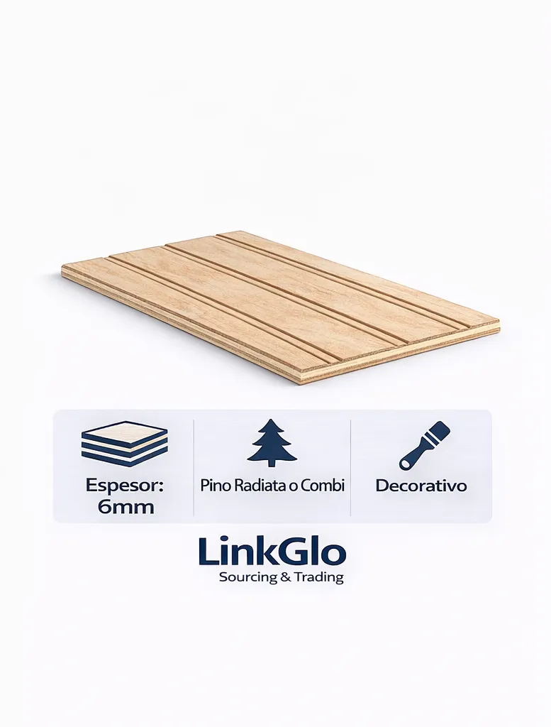 Terciado Ranurado Colonial BC 6mm x1,22m x 2,44m (LinkGlo- SSGM)