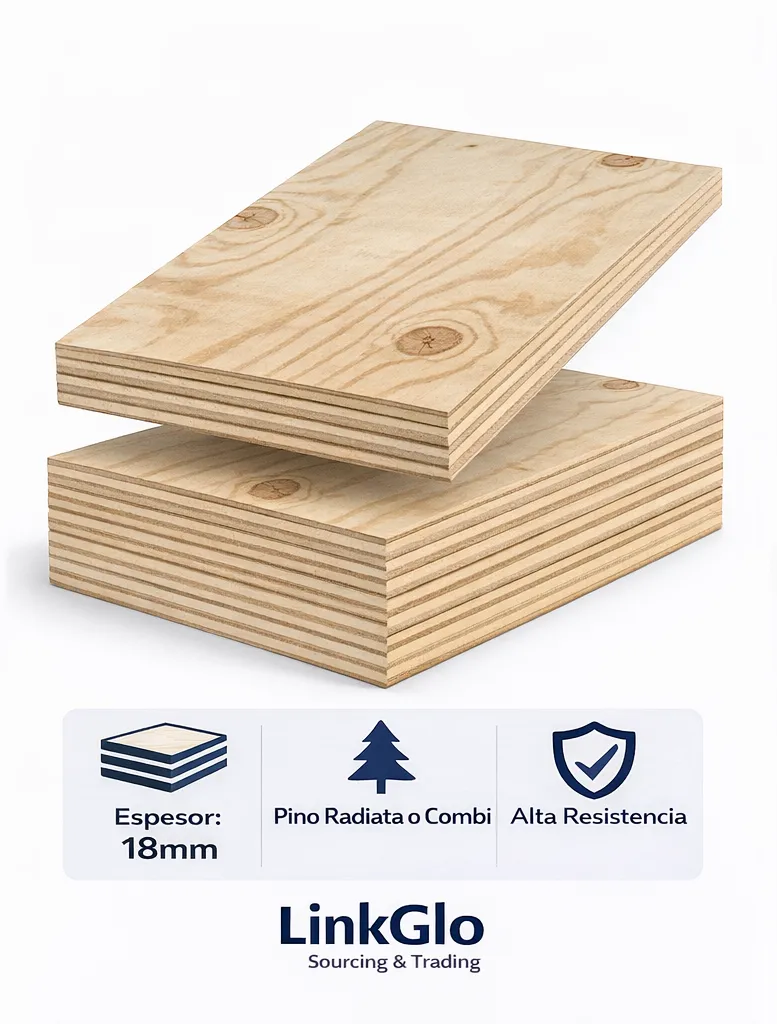 TERCIADO ESTRUCTURAL PINO Prem CD 18mm x 1,22x2,44m (CMPC)